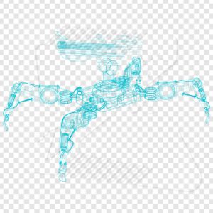 Sci-Fi Robot Wireframe 1 REN